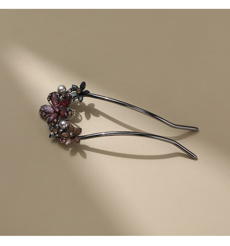 CHIMERA U-Shaped Hairpin, Back of Head Bun Maker, Hair Fork for Chignon, Hair Stick for Qipao And Hanfu, Women's Mid-Autumn Festival Gift 4