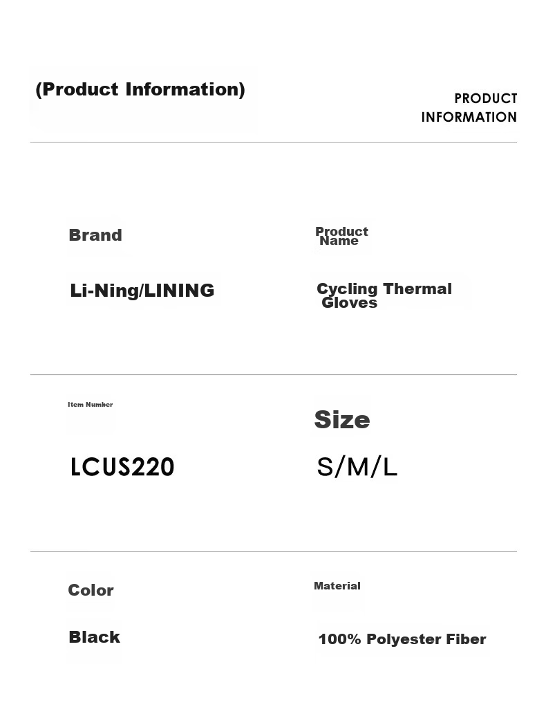 Li-Ning Cycling Gloves, Winter Men's Warm Thickened Cold-Proof Ski Gloves, Electric Bike Motorcycle Gloves, Windproof And Frost-Resistant 13