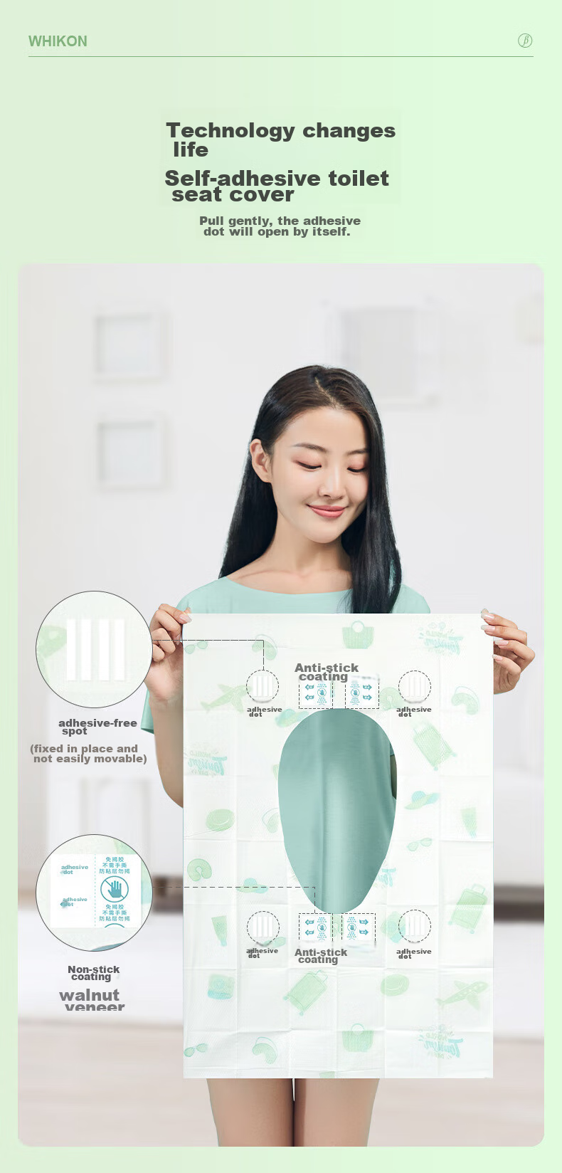 JAJALIN Disposable Toilet Seat Covers, Individually Wrapped, for Pregnant And Postpartum Women, Hotel Travel Toilet Seat Protectors 3