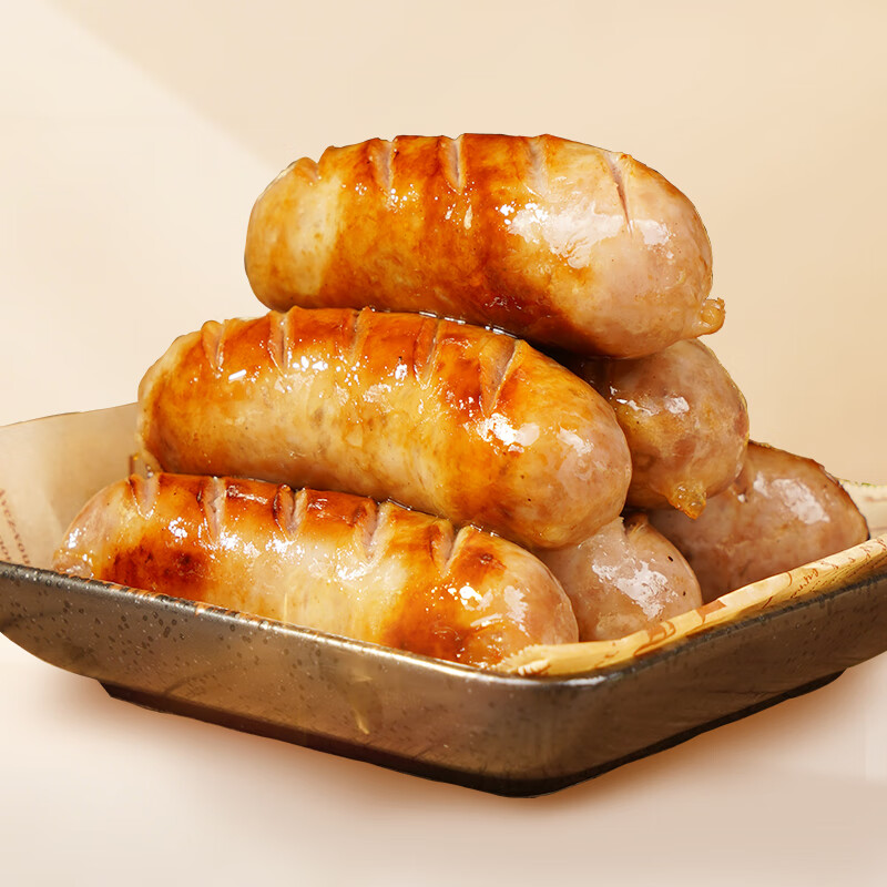 源之香猪肉烤肠400g 火山石烤肠 纯肉肠 台湾烤肠 热狗肠 地道肠 生鲜