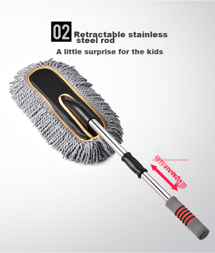 CarSetCity Car Duster Mop for Washing And Cleaning Cars, Extendable Car Duster Brush Dust Removal Tool Set 6