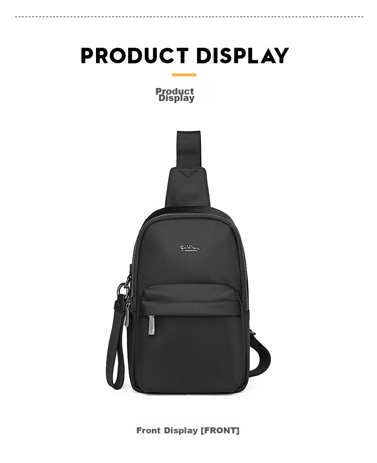 Goldlion Chest Bag, Fashionable Casual Crossbody Bag, Large Capacity Men's Bag, Lightweight And Durable Shoulder Bag, Birthday Gift 13