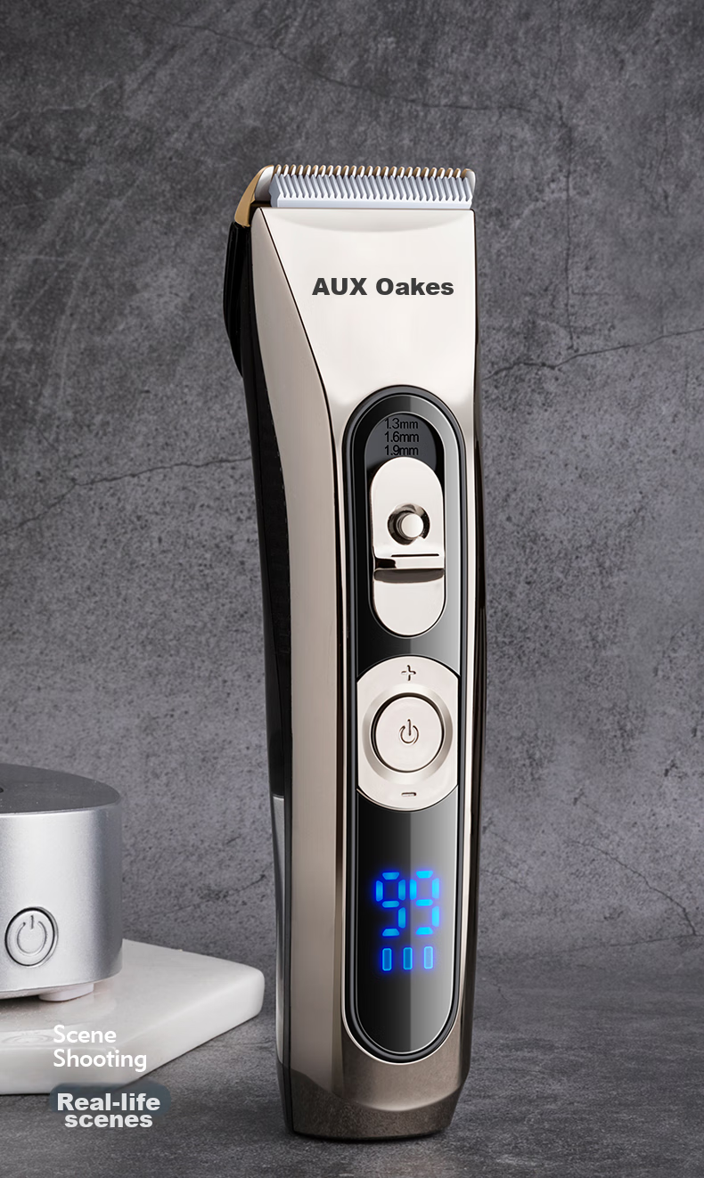 AUX Hair Clipper, Professional Electric Trimmer for Adults And Children, Baby Hair Cutting Electric Shaver, Haircutting Tool with Washable Blade Head, Suitable for Home Use 16