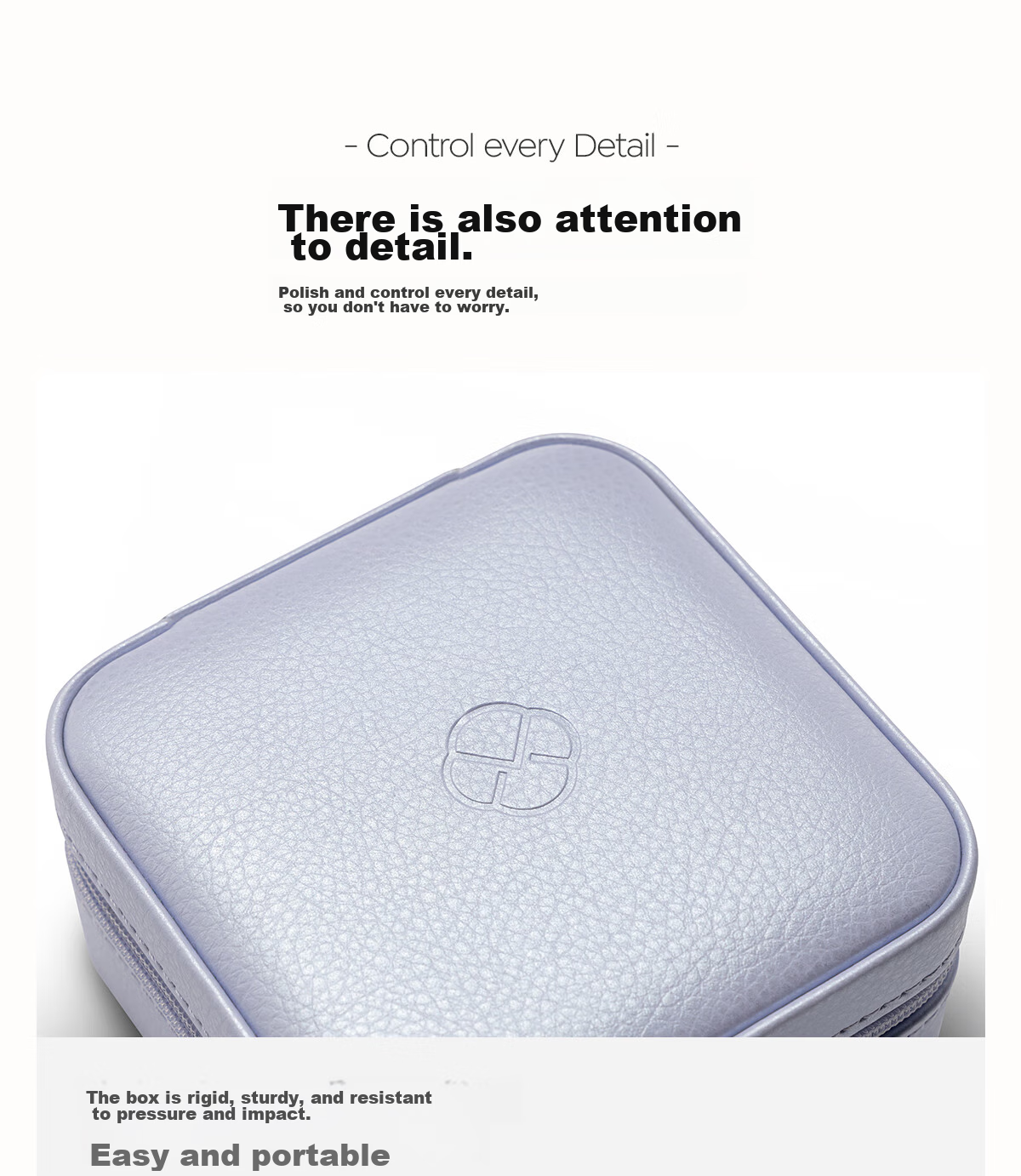 VLANDO Portable Travel Jewelry Box, Compact Storage Case for Women's Accessories, Dustproof Birthday Gift for Girlfriend [Without Mirror] 19