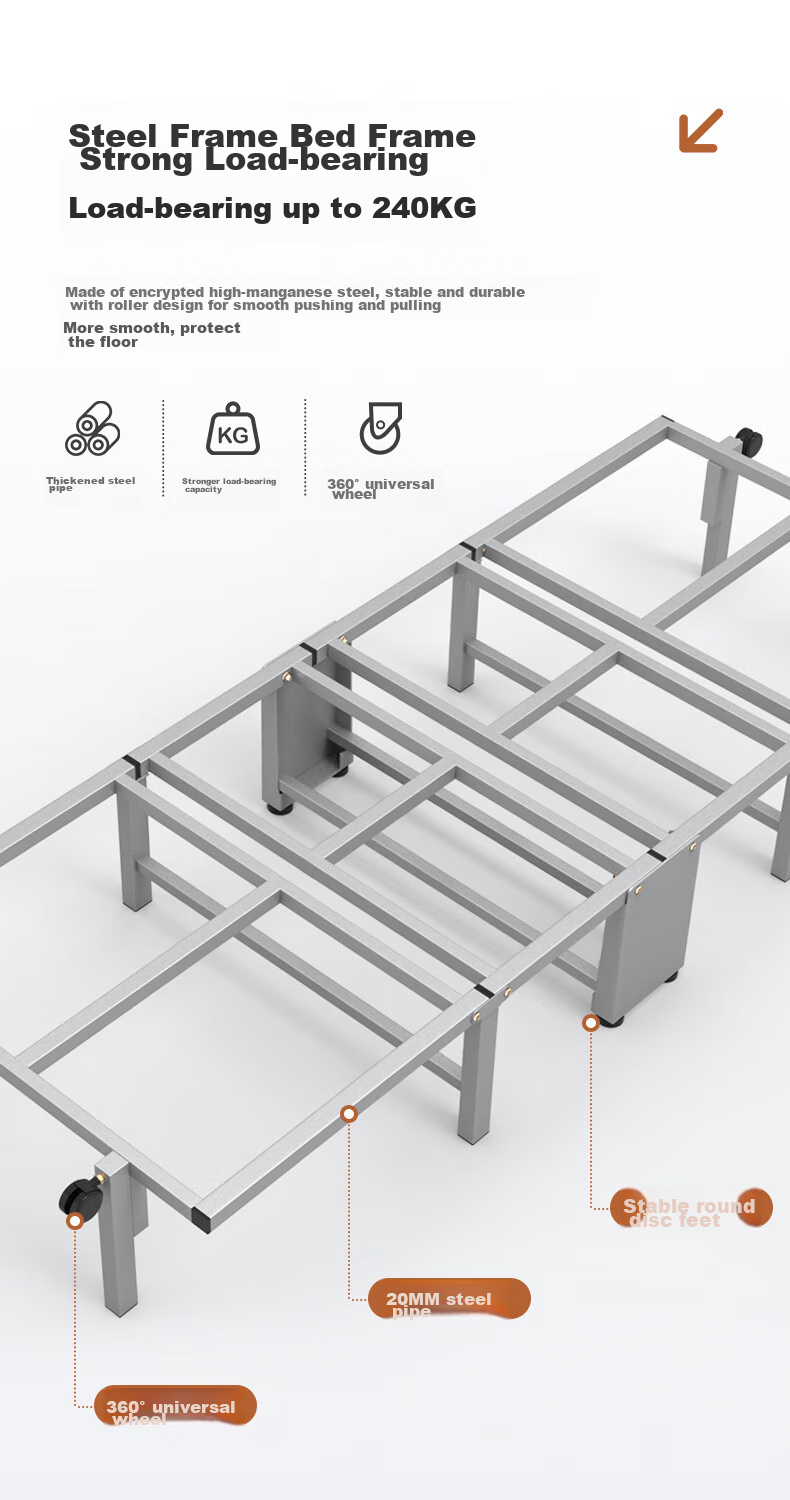 Restar Folding Bed, Single Office Nap Bed, Accompanying Care Bed, Simple Bed for Short Naps, Four-Fold Bed, 80cm 6