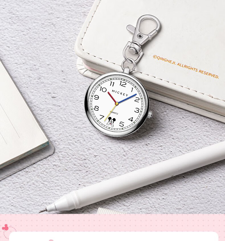 Disney Middle And High School Students Children's Exam Watch for Men And Women, Elderly Mini Pocket Clock, Timing Wristwatch, Nurse Wristwatch 7