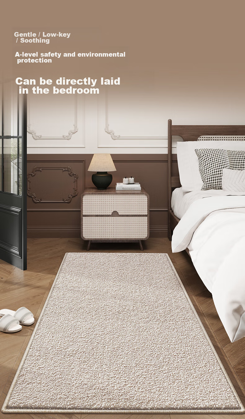 Dajiang Bedroom Bedside Rug, Wool Luxury High-End Feel, End-Of Rug, Long Bed Front Carpet, 60x160cm 9