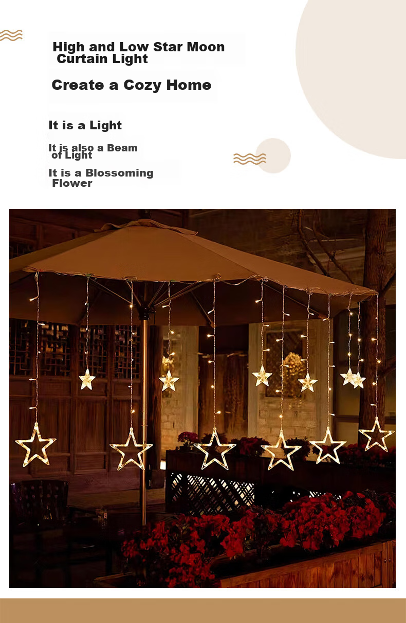 Duomeiyi Colorful String Lights, Christmas Decorative Star Lights, Birthday Scene Setup, LED String Lights, Christmas Tree Decoration, Flashing Plug-In Model 10