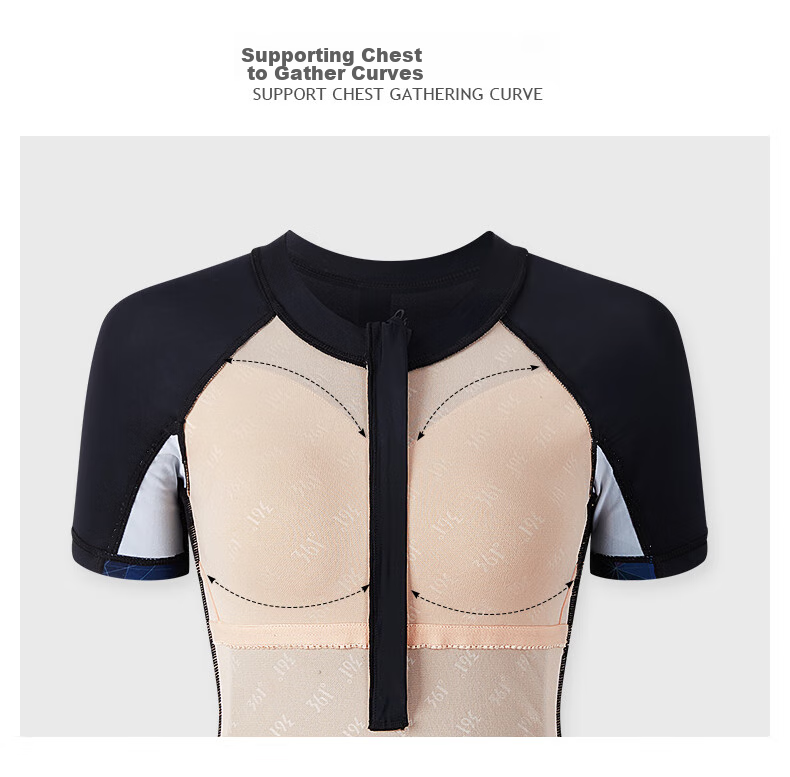 361° One-Piece Swimsuit for Women, Boyshort Style, Breathable, Quick-Drying, Professional Athletic, Conservative, Slimming, Suitable for Hot Springs And Beach Swimming 5