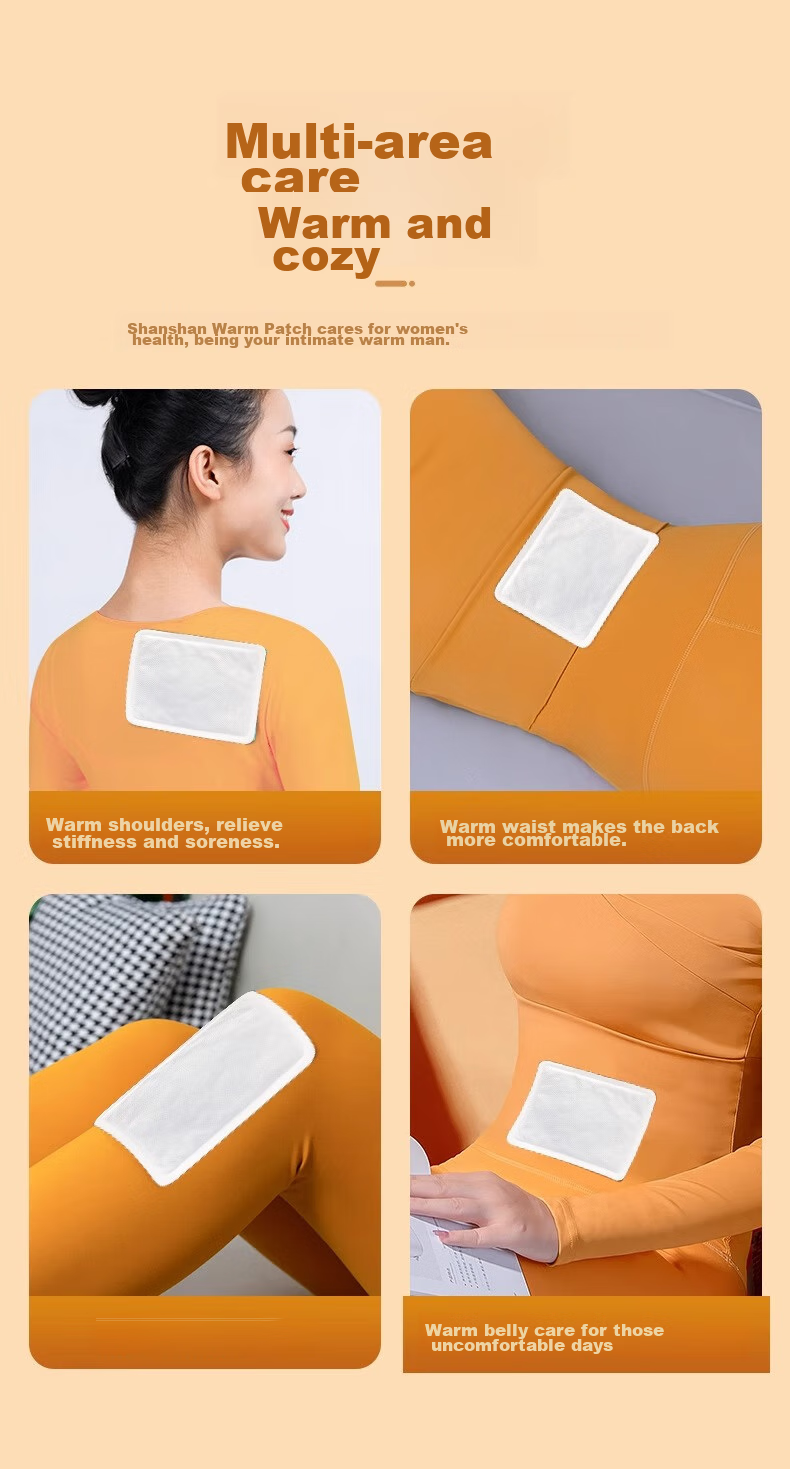 Shanshan Huangbao Baby Warm Patch, Self-Heating Compress, 50 Pieces, for Women's Menstrual Pain And Uterine Cold, Winter Body Warmer Patches 9