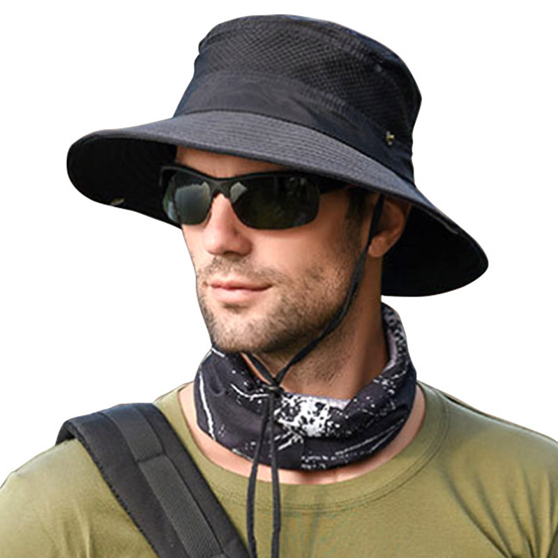 GLO-STORY Sun Hat for Men, Outdoor Fishing Hiking Cap, Men's Sun Protection Hat, Fisherman Hat for Me