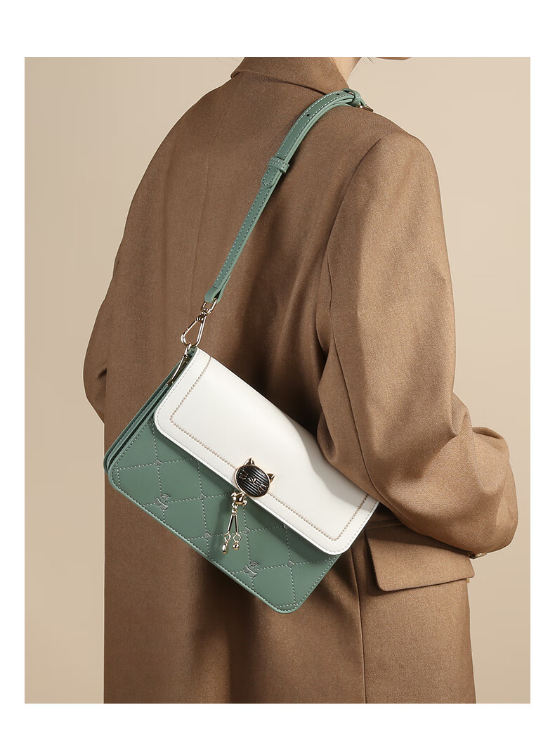 TUCANO Women's Leather Shoulder Bag Crossbody Luxury Colorblock Small Square Bag Mother's Day Birthday Gift 3