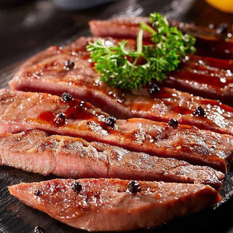 恒都 加工调理黑椒菲力牛排3斤/10片含料包生鲜牛肉