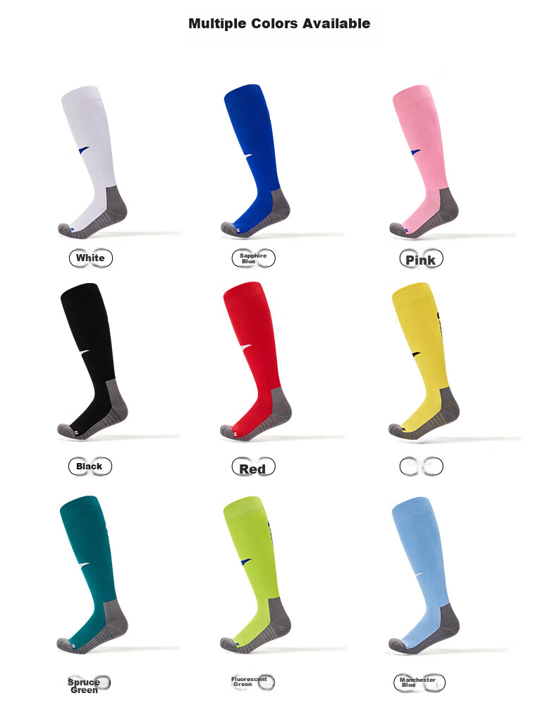 JOMA Soccer Socks, Long Tube Children's Thick Terry Bottom, Non-Slip Wear-Resistant Breathable Football Sports Socks, Running Basketball Training Socks 3