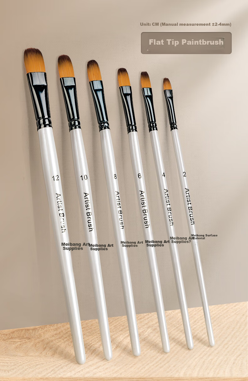 BGI-WAPM Round Brush Set, Art Gouache Brushes, Acrylic Brushes, Professional Art Exam Brushes, Color Painting Brushes for Art Students, Children's Drawing Tools, Nylon Brushes with Long Handle, Sketching Brushes, Marker Drawing Brushes 13