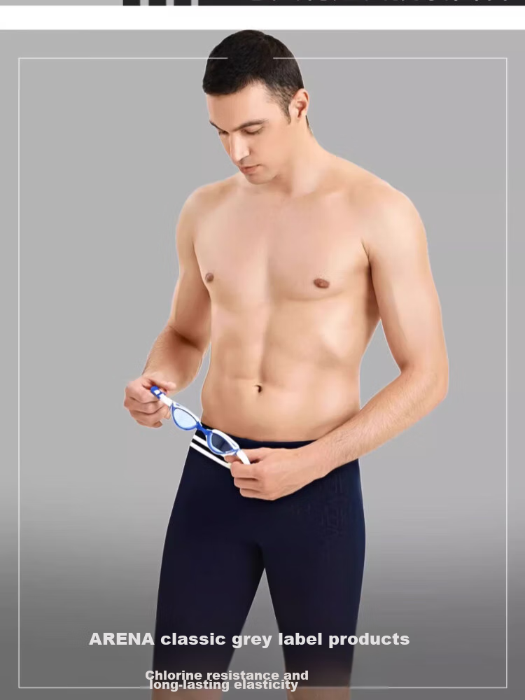 Arena Men's Knee-Length Swim Shorts Five-Point Swimming Trunks Sports Fitness High Elastic Comfortable Training Fitted Durable Knee-Length Swimwear 4