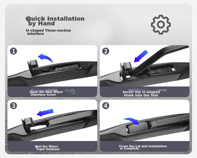 Paisu Windshield Wipers Compatible with 2015-2020 Hyundai Tucson, Original Factory Rubber Strips, Boneless Wipers, Quiet Operation, 26/16 Inches 2