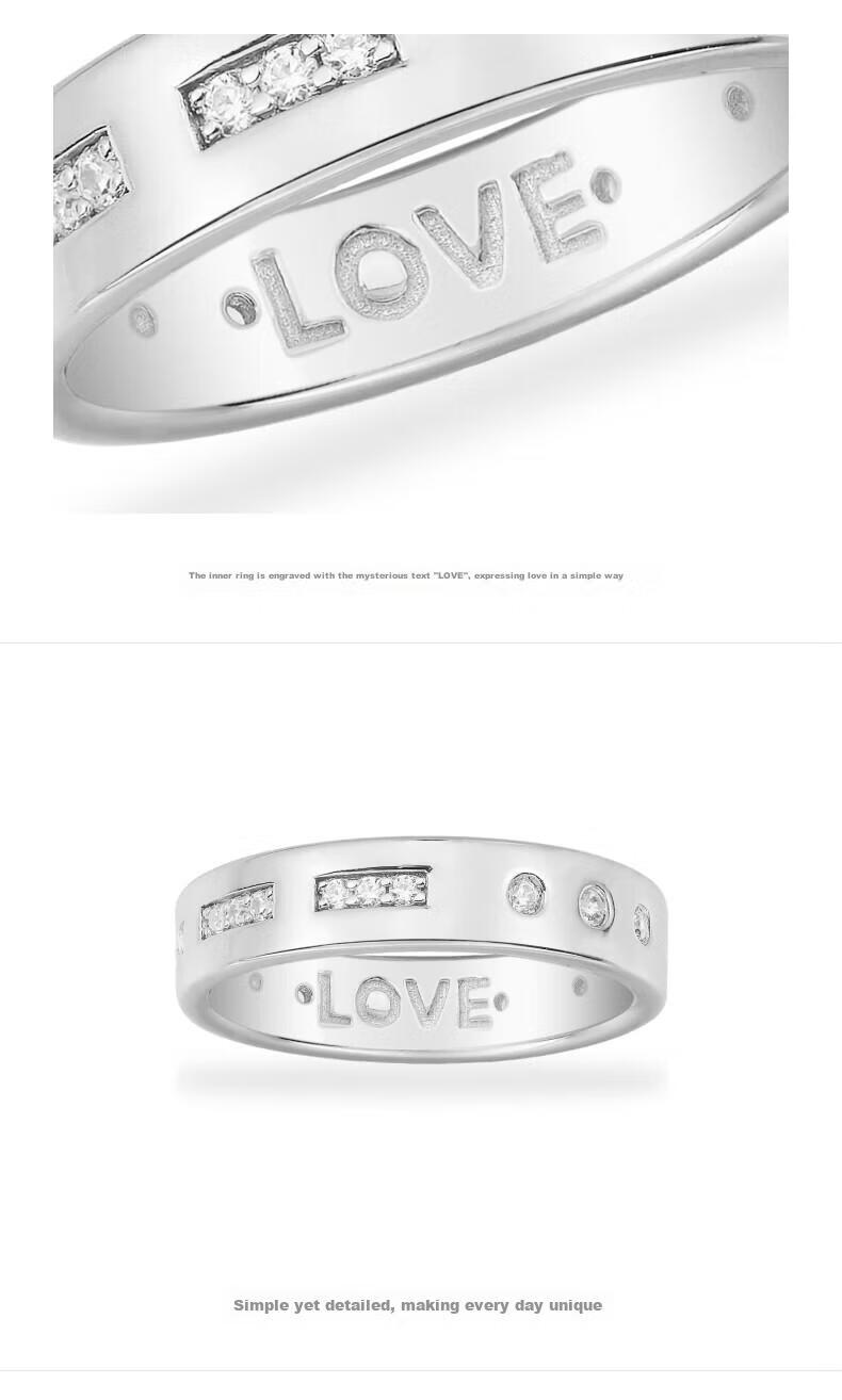 APM Monaco [Zhou Yiran's Style] LOVE Morse Code Ring, Couple Rings, Gift for Girlfriend Or Boyfriend, Birthday Present 5
