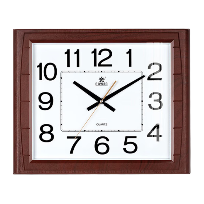 POWER Bawang Wall Clock, Living Room Simple Chinese-Style Clock, Creative Wall-Mounted Electronic Clock, Length 50cm, 915JKS
