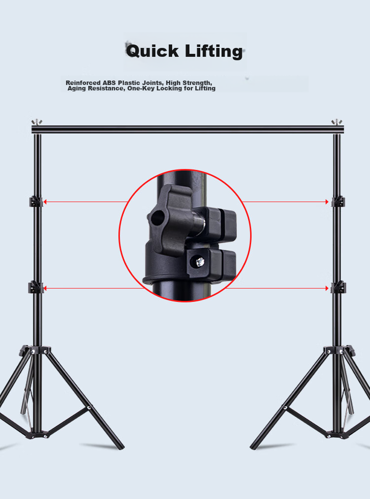 LATZZ 3*4 Meter Photography Backdrop Stand, Live Streaming Green Screen Stand, Chroma Key Photo Background Cloth Stand, Portrait Clothing ID Photo Shooting Stand, Thickened Portable Telescopic Gantry Background Stand 11