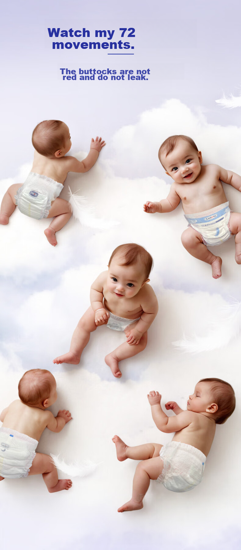 Lelch Soft Care Mini Diapers for Night Use, NB Size, 34 Pieces (0-5KG), Newborn Diapers, Disposable Diapers 11