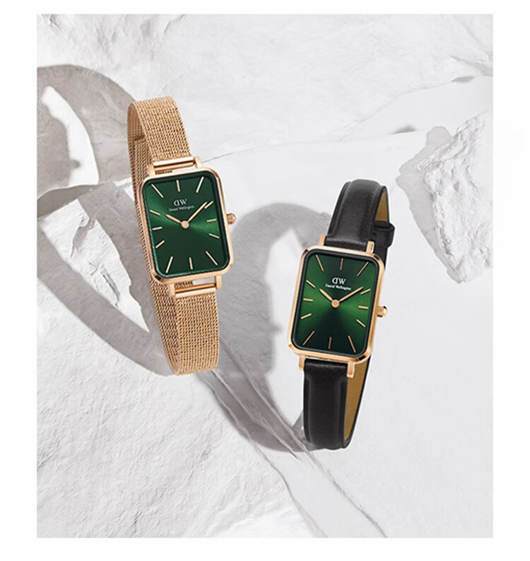 DanielWellington DW Ladies Wristwatch, Vintage Small Green Watch, Watch Strap Set, Quartz Niche Luxury, Birthday Gift for Girlfriend 3