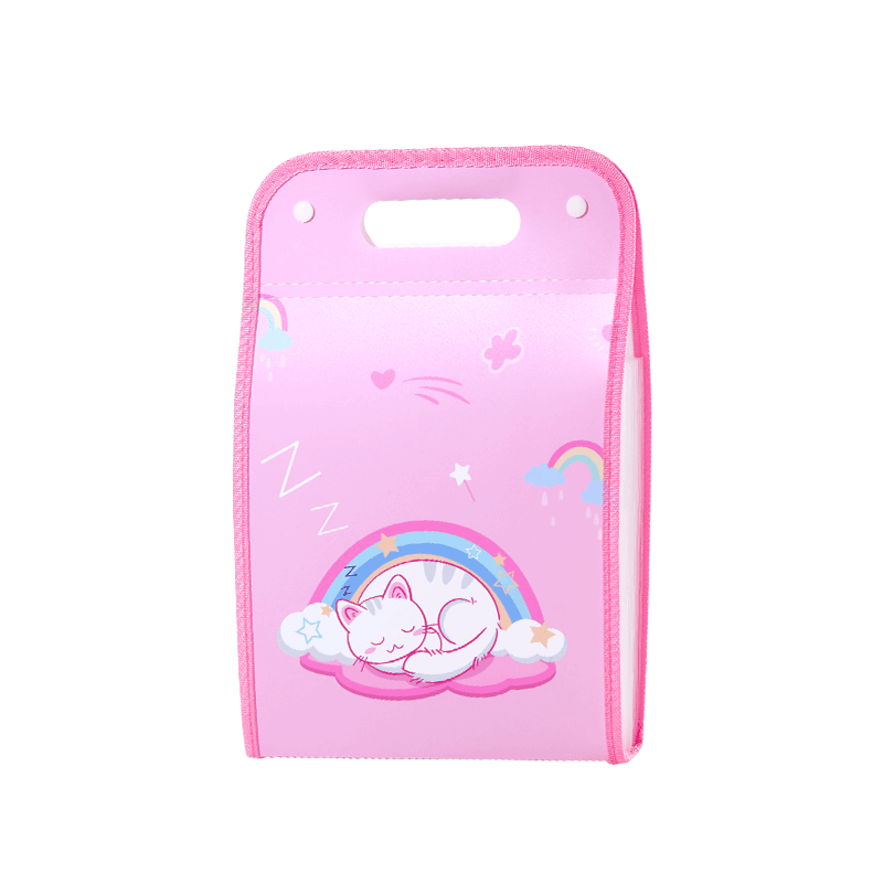[Back to School Essential] Maotaizi Elementary School Student Exam Paper Storage Bag, Large Capacity Accordion File Folder with Handle, Classified Handheld File Organizer, Children's Exam Paper And Textbook Storage Pouch, Organizing Tool for School Supplies
