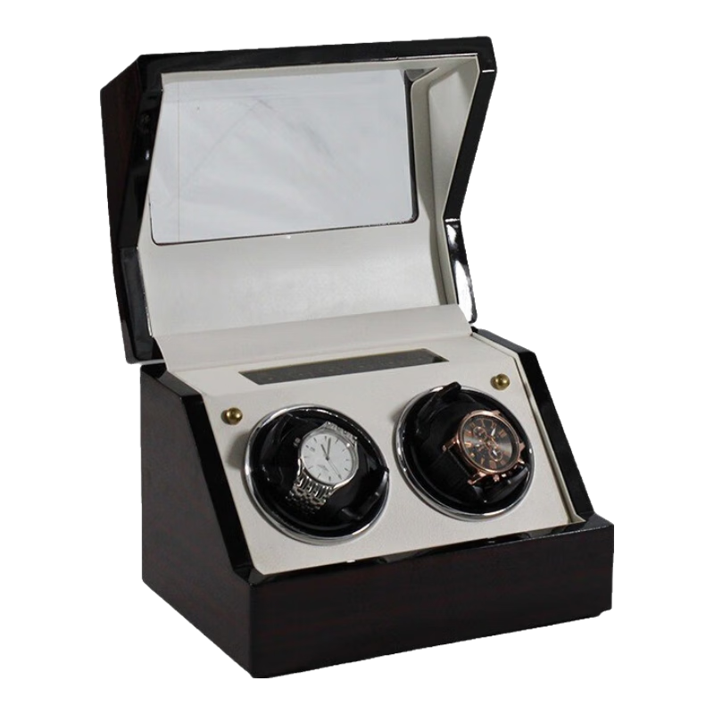 DUOJINJIANG Automatic Watch Winder, Mechanical Watch Rotator, Self-Winding Device for Domestic Brands, Anti-Magnetic, 2-Position Fingerprint Model