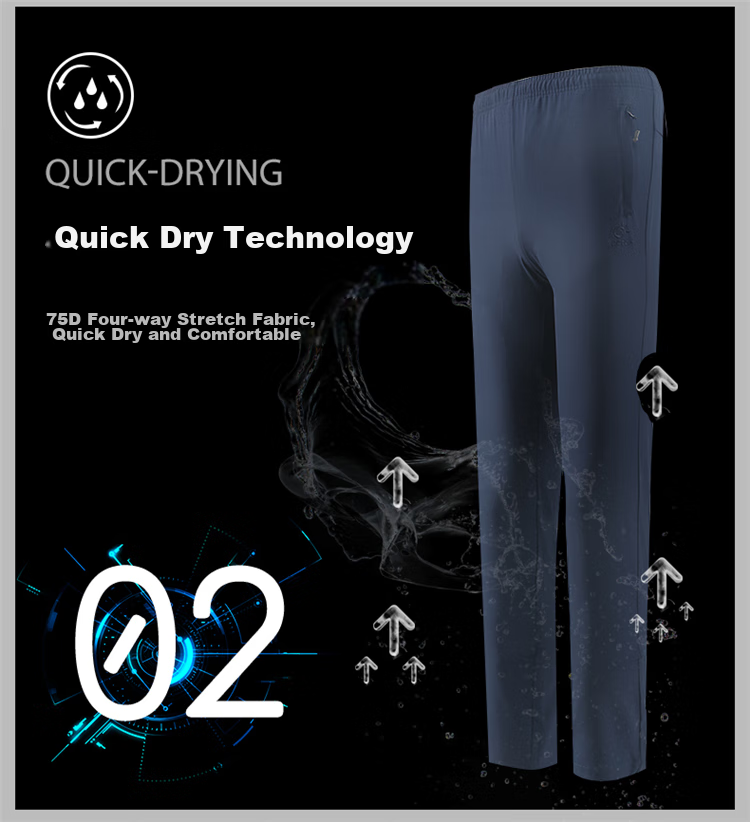 TECTOP Quick-Dry Pants, Men's And Women's Outdoor Solid Color Drawstring Trousers, Durable Fast-Drying Pants 80936 Women's Black XXXL 6