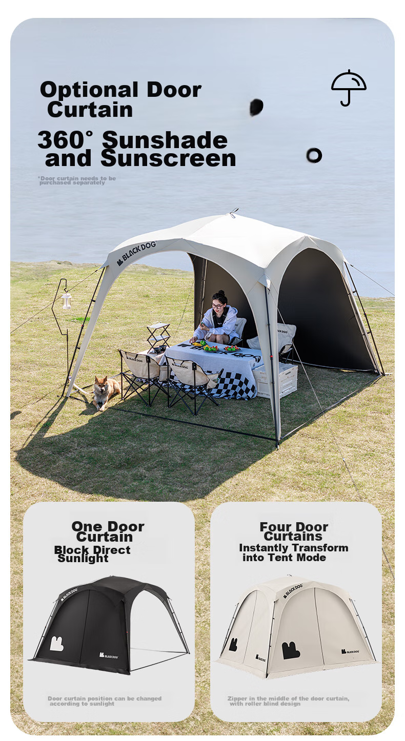 Black Dog Automatic Dome Canopy Quick-Open Outdoor Camping Self-Standing No Setup Blackout Tarp (Zipper Version) 7