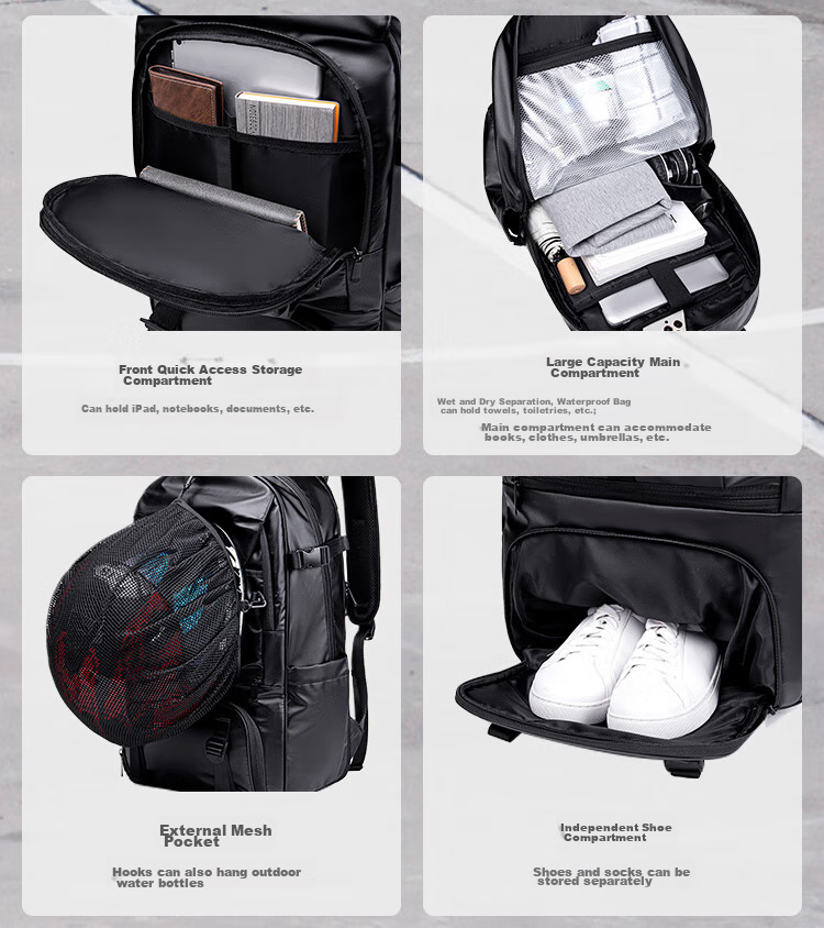 JD Original Black Knight 2026 New Outdoor Men's Backpack, Large Capacity 80L Hiking Sports Bag for Business Trips And Travel 4