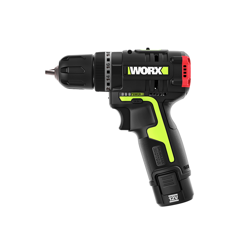 WORX 12V Brushless Impact Drill Home WU131X.1 (Single Battery), Pistol Drill, Lithium Battery Handheld Drill for Wall Drilling