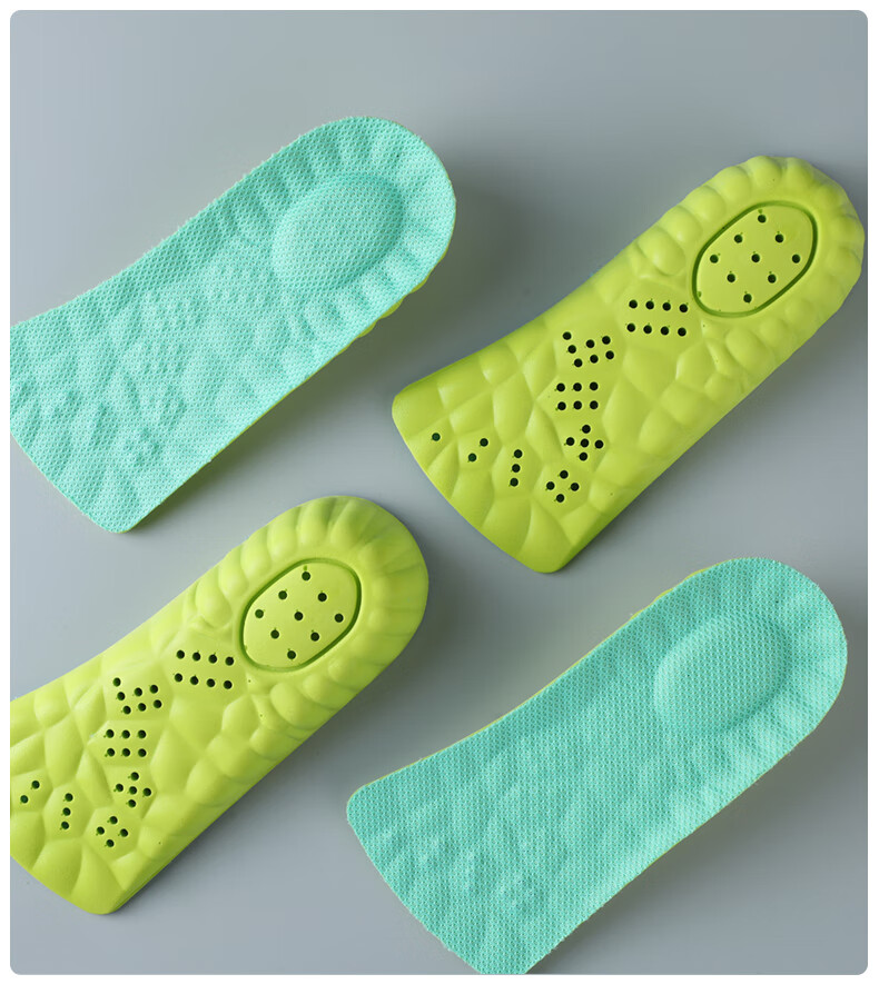 FOOTOPPO Men's Height Increasing Insoles Summer Invisible Comfortable Half Insoles Leather Shoes Height Increase Seven-Point Insoles for Women 6