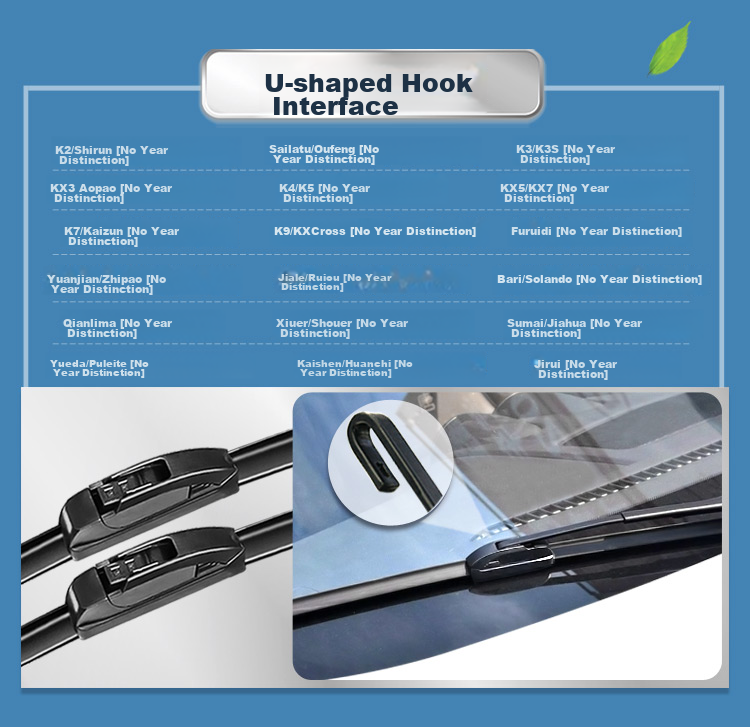 Aoye Windshield Wipers Suitable for Kia Solano 2015-2019 Models, Frameless Design, Original Size Front Wipers, 1 Pair Set, 26+17 Inches 12