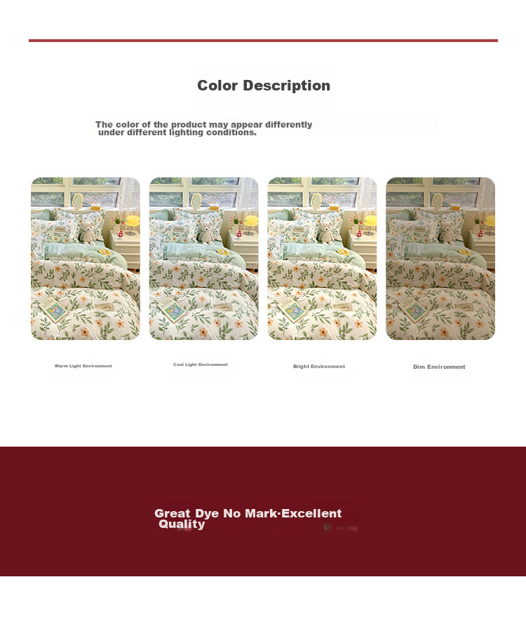 Wuyinliangpin Cotton Bedding Set, 100% Pure Cotton Bedsheet, Duvet Cover, Quilt Cover, 200x230cm, Suitable for Mother-Child Co-Sleeping, Coffee Patter 14