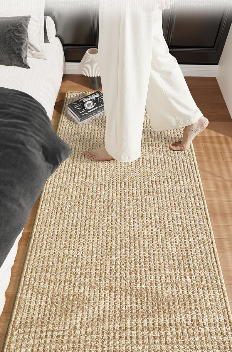 Dajiang Bedroom Bedside Rug, Wool Light Luxury High-End Feel, End-Of Rug, Long Strip Bedrug, 60x180cm 2
