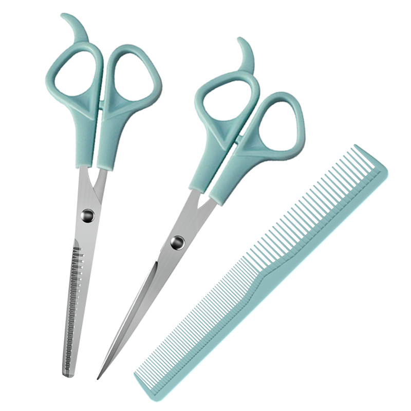 RTICS Children's Haircut Scissors, Baby Hair Trimming Scissors, Infant Safety Haircut Tool, Self-Cutting Bangs Thinning Set