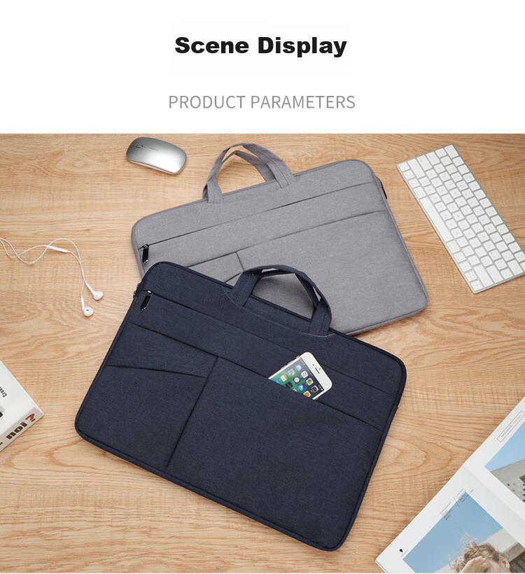 BUBM Laptop Handbag for Men, Suitable for Apple, Lenovo, Huawei 13-Inch Computers, Briefcase Inner Pocket Bag 16