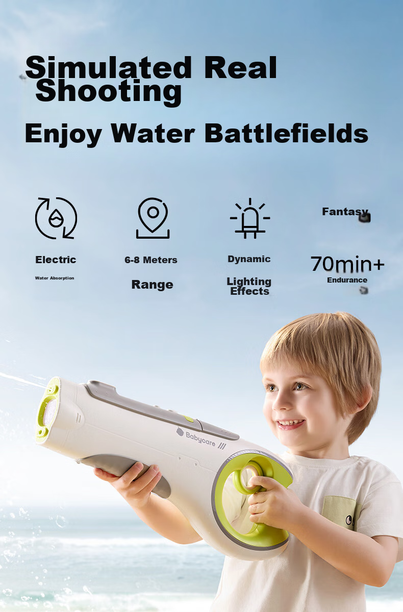 Babycare West Highland Wrist Water Gun Children's Toy Outdoor Water Fight Beach Birthday Gift - Light and Sound Blue 1