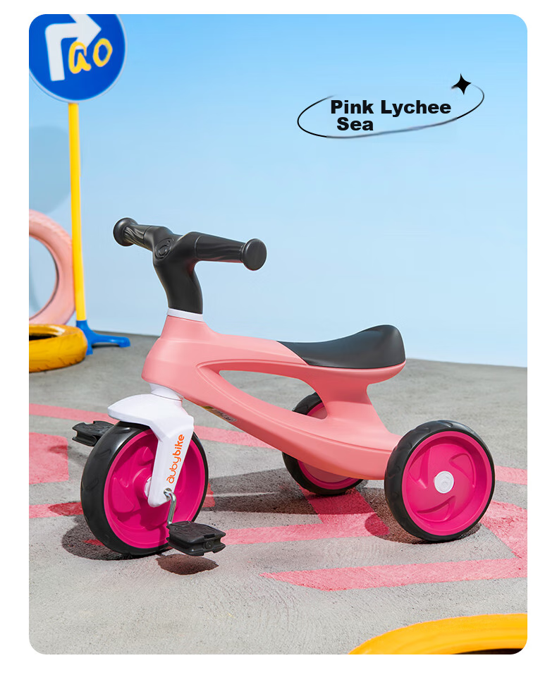 Auby Children's Tricycle Baby Tricycle Pedal Bike 1-3-6 Years Old Multi-Use Push Car 5-in-1 Birthday Heavy-Duty Safety 25