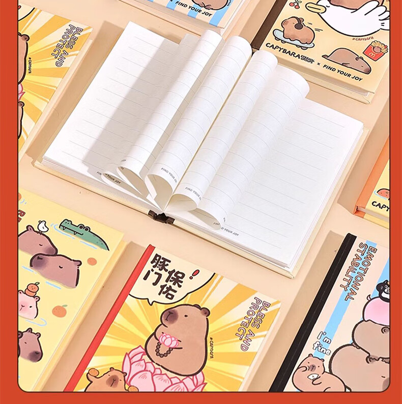 Youth Companion Pocket Notebook 64K Portable Stationery Capybara 8-Pack Gift Ins Stylish Mini Journal Vocabulary Notebook 3