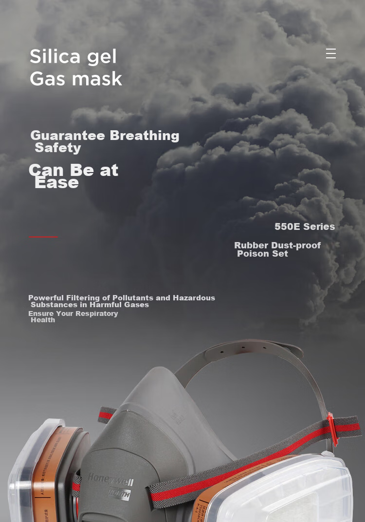 Honeywell Gas Mask Protective Respirator 550E Set, Anti-Car Paint Spray Chemical Gas Mask 2