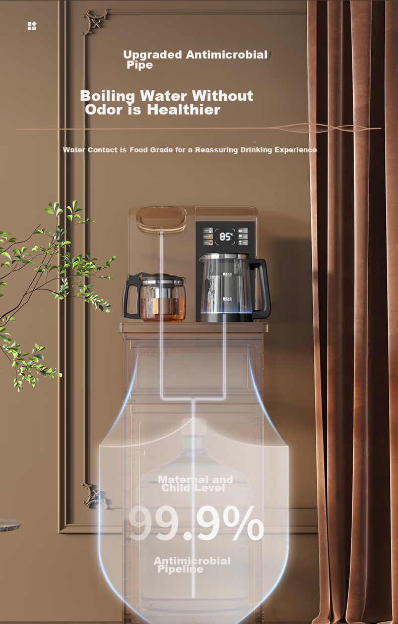 MeiLing Tea Bar Machine, Home Smart Voice-Controlled Multifunctional Remote Control Large Screen Upright Bottom-Placed Cooling And Heating One-Key Temperature Selection Water Dispenser, Cold And Hot Model MY-C575B (Shachu Mi) 10