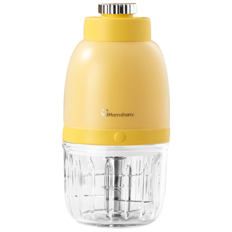 Mamahome Baby Food Processor, Stainless Steel Blade Shaft, Multifunctional Meat Grinder Blender Mincer, Dual Cups Dual Blades