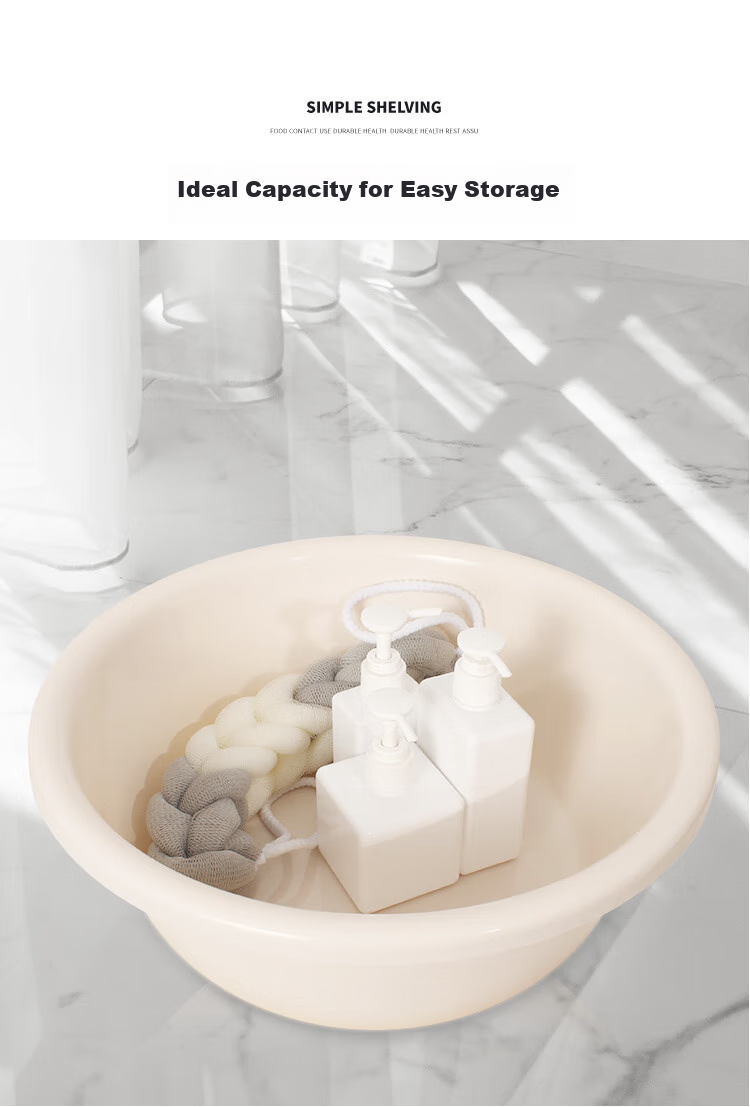 Fuaijia Thick Face Basin Set of Two, 38cm Washbasin, Vegetable Washing Basin, Foot Washing Basin, Student Basin, Plastic Basin, Foot Soaking Basi 7