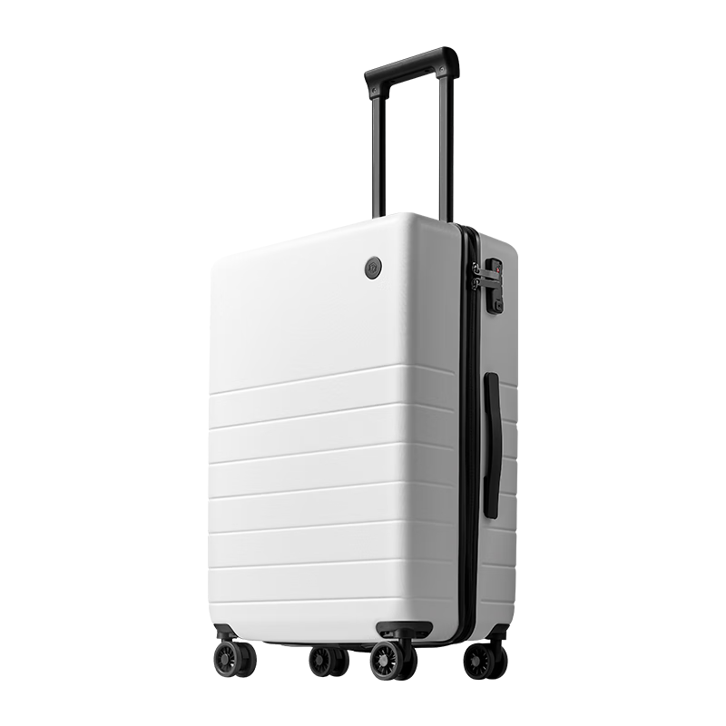 JD Original Borderless Luggage, 24-Inch Trolley Suitcase, Travel Case for Men And Women, PC Carry-On Large Capacity, Cloud White Bright Tomorrow Delivery