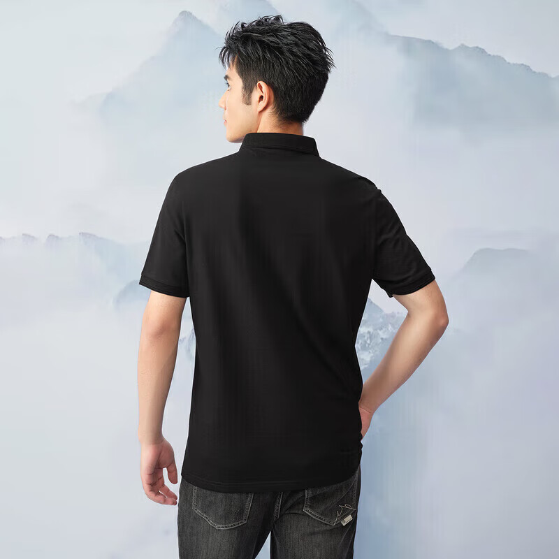HLA Short-Sleeve Polo Shirt for Men, Mountain Series Short-Sleeve Men's Summer HNTPW2W041A