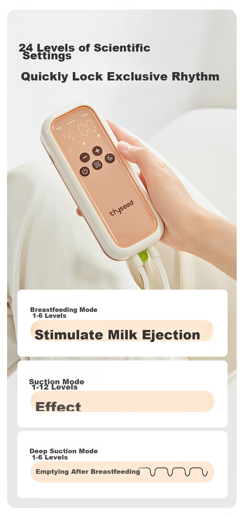 Shixi Electric Breast Pump Hands-Free Double-Sided Painless Fully Automatic Efficient Milk Expression Breast Health Care Pump 13