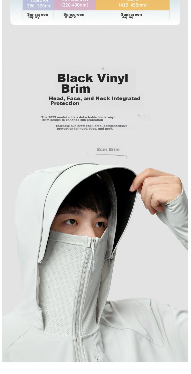 CAMEL Outdoor Sun Protection Clothing for Men And Women, Professional UPF50+, Ice Silk Cool-Feeling Breathable Sun Protection Garment [Kakashi] V121A 3