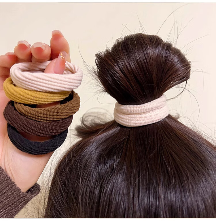 Yefili 10-Pack High Ponytail Hair Ties Durable Spiral Hair Bands Elastic Hair Ropes for Women and Students 13